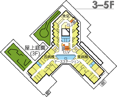 ３階から５階フロアマップ