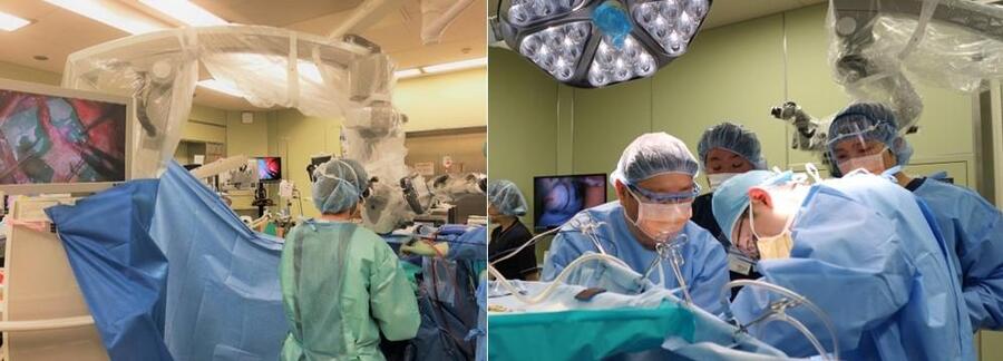 뇌신경 외과의 수술 사진