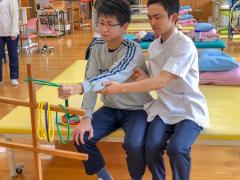 座位訓練の様子