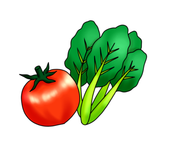 トマトと小松菜
