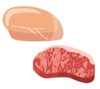 Ilustración de la carne