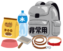 ペットの備蓄品のイラスト