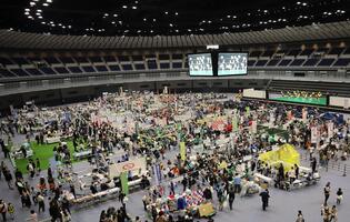 ふれあいまつりの俯瞰写真