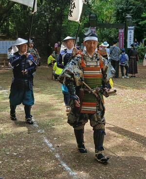 区長による武者行列