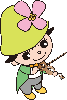 バイオリンを弾くミズキー