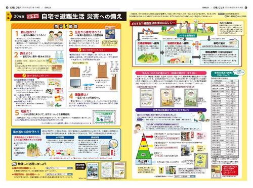 Image of public information Yokohama September, 2018 issue disaster prevention special feature surface