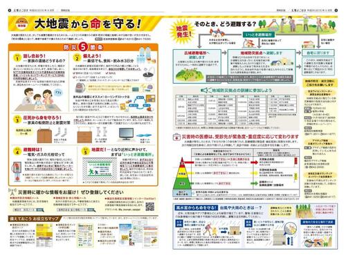Image of public information Yokohama September issue disaster prevention special feature surface