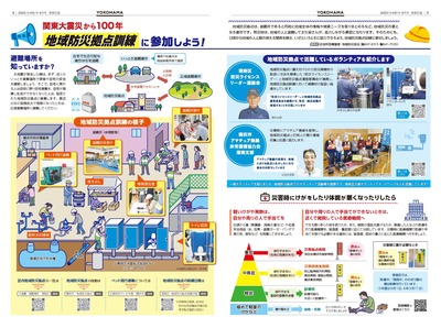 Image of public information Yokohama September, 2023 issue disaster prevention special feature