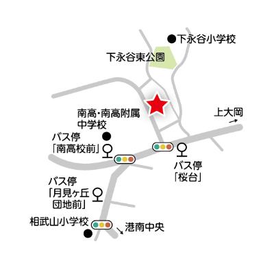 Bản đồ khu vực Trung tâm Chăm sóc Cộng đồng Higashinagatani