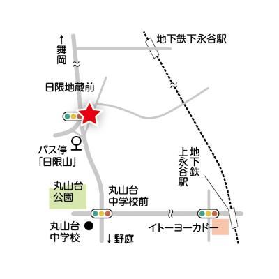 Peripheral map of Higanyama Community Care Plaza