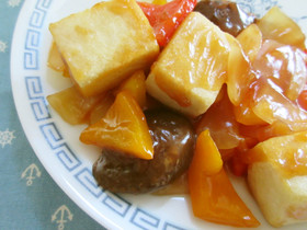 Easy sweet and sour pork style using Takano tofu♪