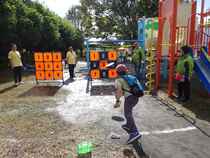 R7チャレンジ・ザ・ゲーム　フリスビー的当て