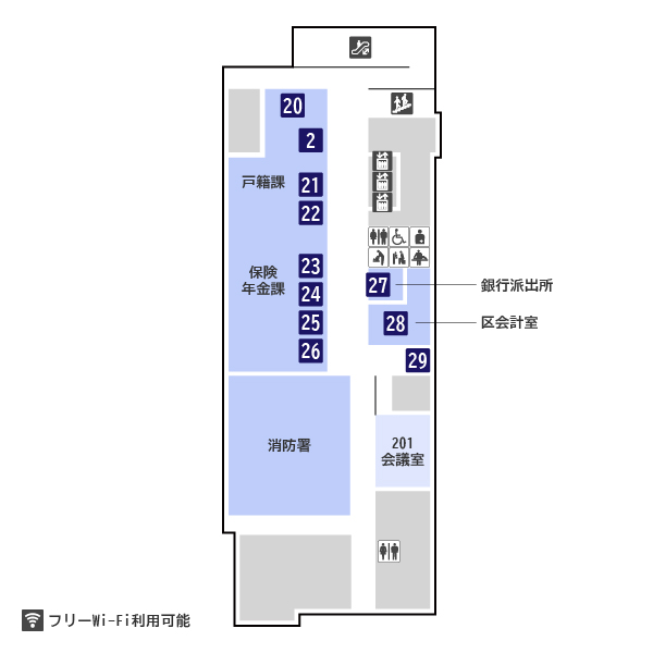 2F floor map