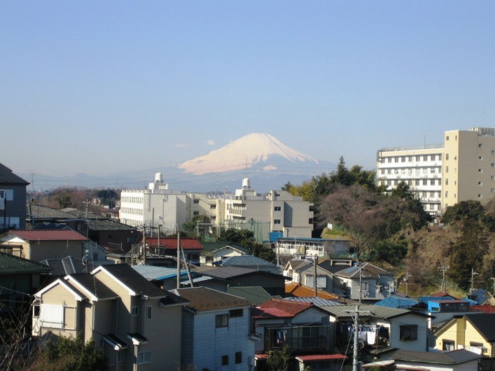 Mount Fuji seen from Serigaya 1-chome Park
