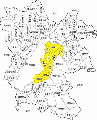 La posición de Hino en el Konan Pupilo mapa