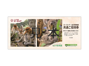 ズーラシア・金沢動物園の共通招待券の写真