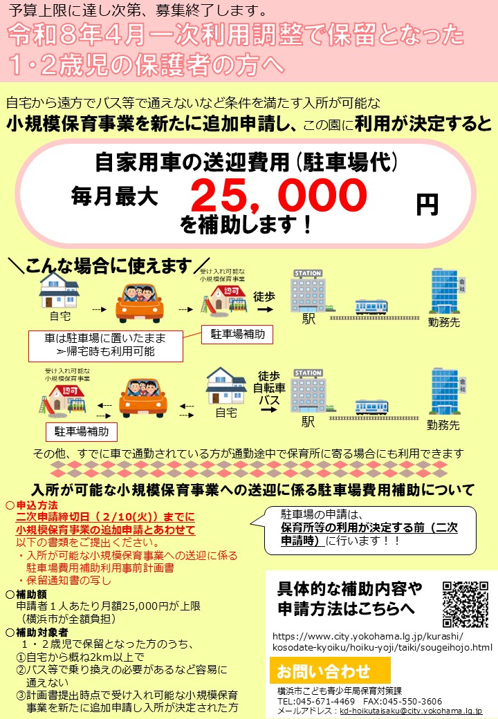 駐車場補助チラシ