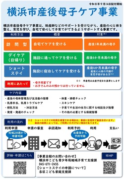 産後母子ケア利用にあたって