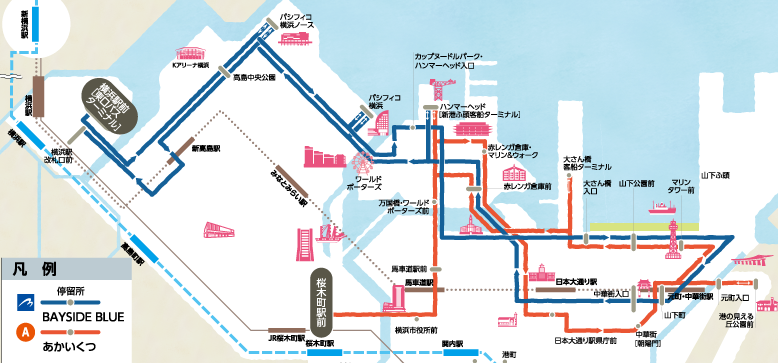 イルミネーションバス運行ルート