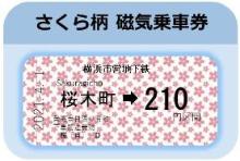 「桜柄」磁気乗車券発売