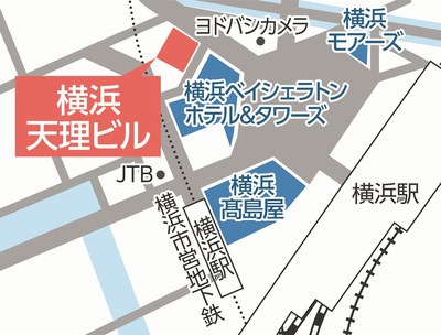 요코하마역니시구치 특설 센터 지도