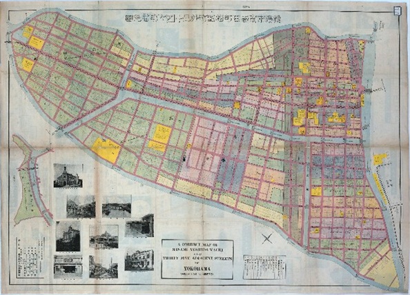 「横浜市南吉田町松影町外三十四ケ町番地図」の画像
