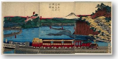 「神奈川蒸気車鉄道之全図」
