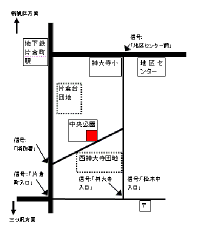가타쿠라 스테이션 부근의 지도를 표시하고 있습니다.