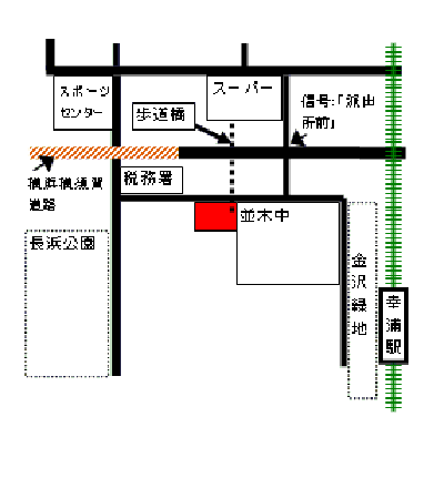 Hiển thị bản đồ gần ga Namiki.