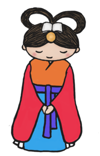 神奈川図書館キャラクター乙姫カナちゃんのイラスト