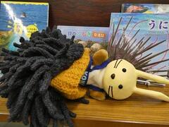 ウニ帽子にくるまるうさぽん