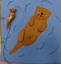 布えほん「どうぶつのおやこ」の一部分