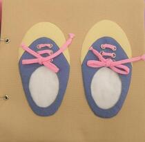 布えほん「むすぶ」の一部くつひも