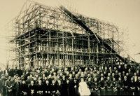 長津田乾繭倉庫-建設途中の画像