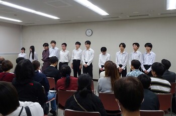 南中学校ピースメッセンジャーの発表の様子2