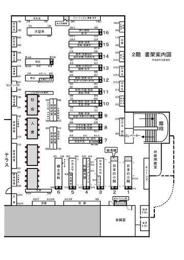 2階書架案内図
