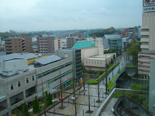都筑区役所屋上から北東方向の画像
