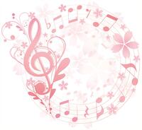 春と音楽をイメージした画像