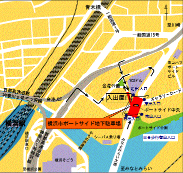 ポートサイド地下駐車場の案内図