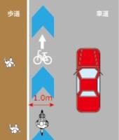 車道混在のイラスト