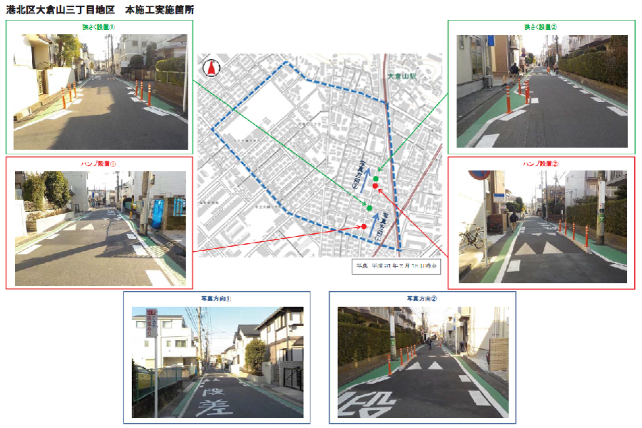 港北区大倉山三丁目地区実施箇所位置図