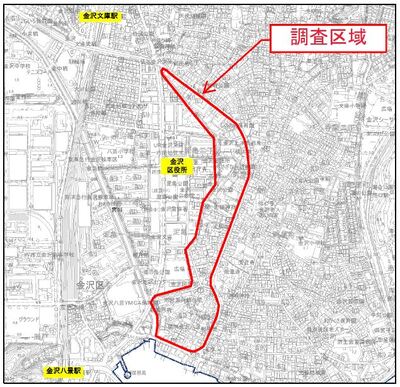 寺前一丁目・町屋町・洲崎町うち泥亀二丁目と旧国道に挟まれた範囲