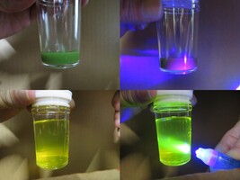 Ejemplo de la substancia fluorescente