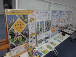 研究所の活動や研究内容をパネルにして展示しています