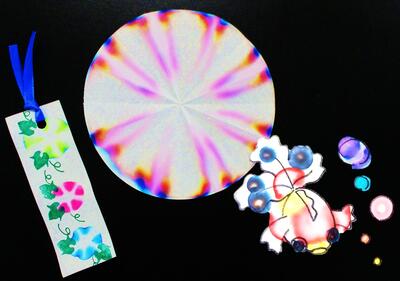 色を分ける原理を使ってお絵描きした様子