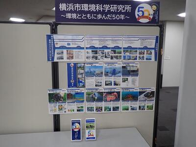 展示スペースに合わせ、これまでより小さいサイズの年表とパネルを用意して展示しました。