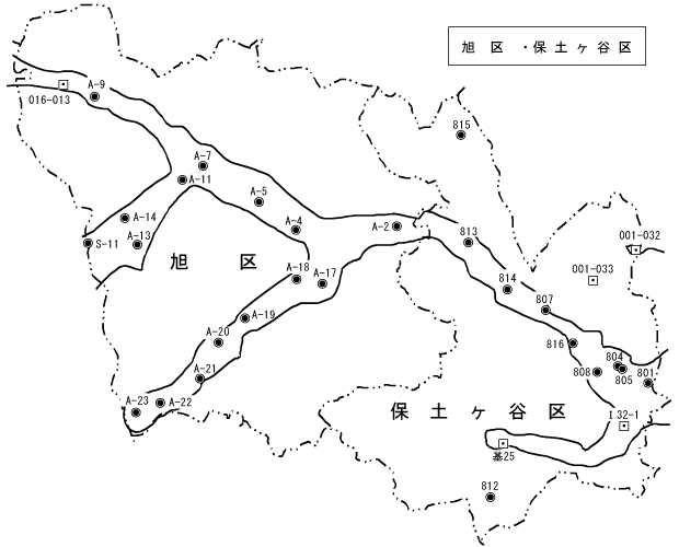 旭区水準点位置図