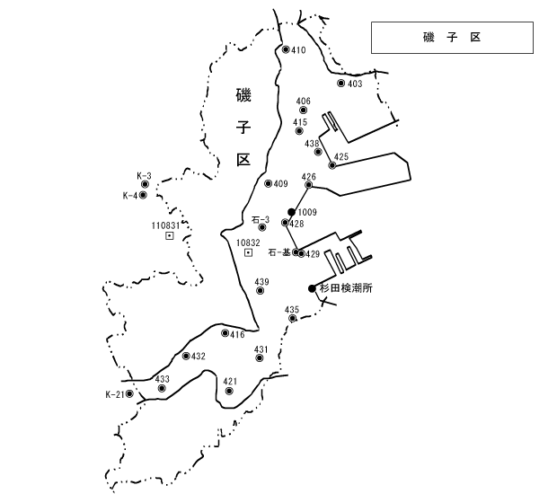 磯子区水準点位置図