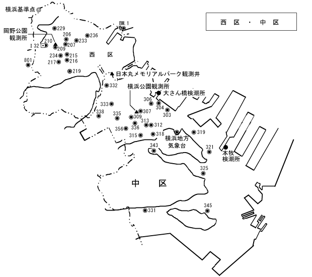 中区水準点位置図