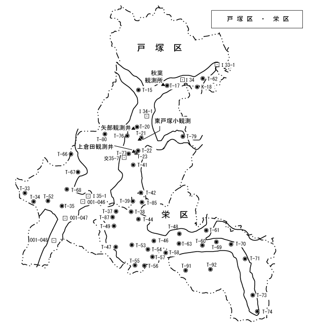 戸塚区水準点位置図